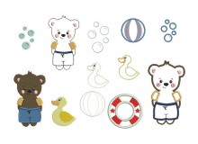 Stickdatei - zARTbesaitet - Schwimmbär